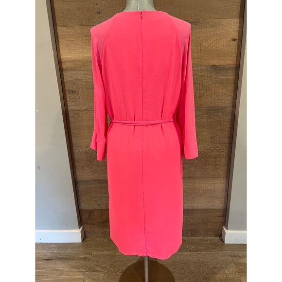 AKRIS pink silk knee length dress size US 4 - Picture 3 of 12